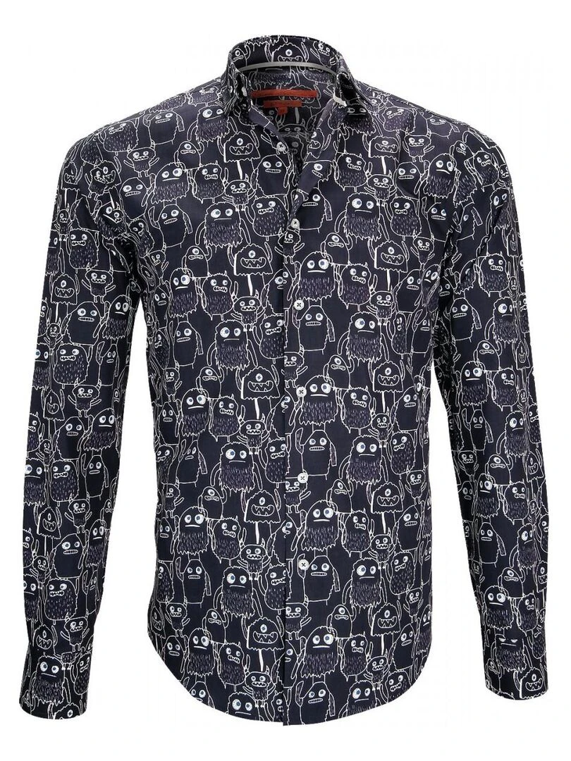 Chemise imprimée MONSTER Bleu