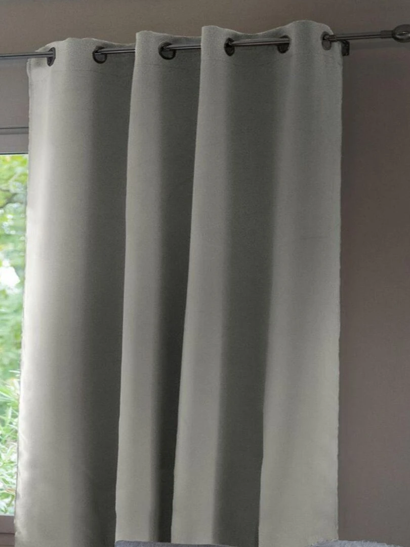 Rideau Occultant Polyester   Gris clair
