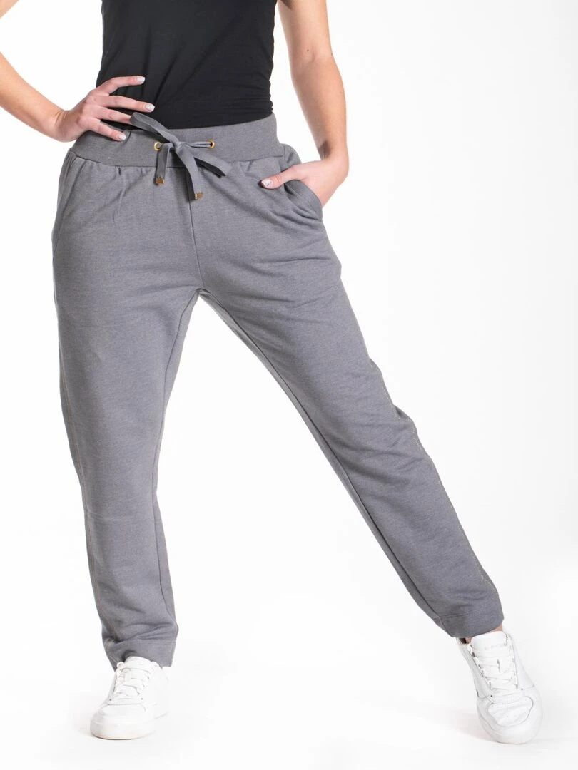 Pantalon jogg à coutures en fil lurex ZEVELYN 'Rica Lewis' Gris