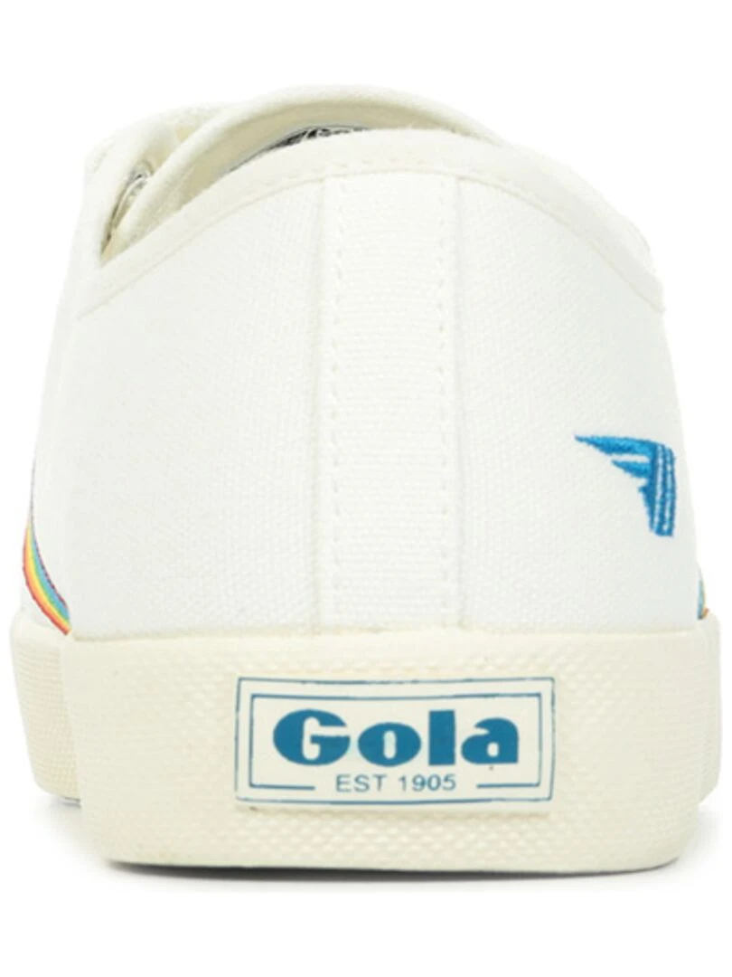 Basket Gola Coaster Rainbow Velcro   Blanc