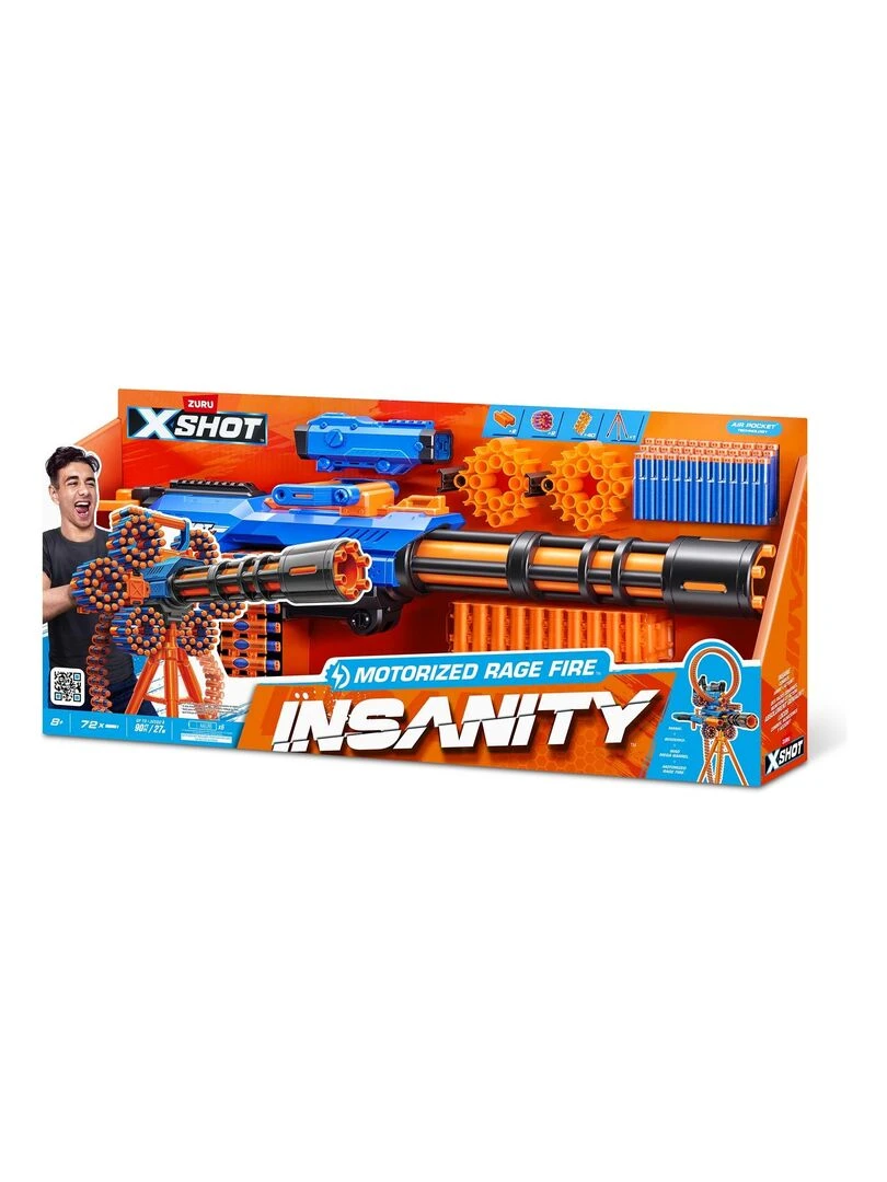 XSHOT Insanity 36500 Rage Fire motorisé Bleu
