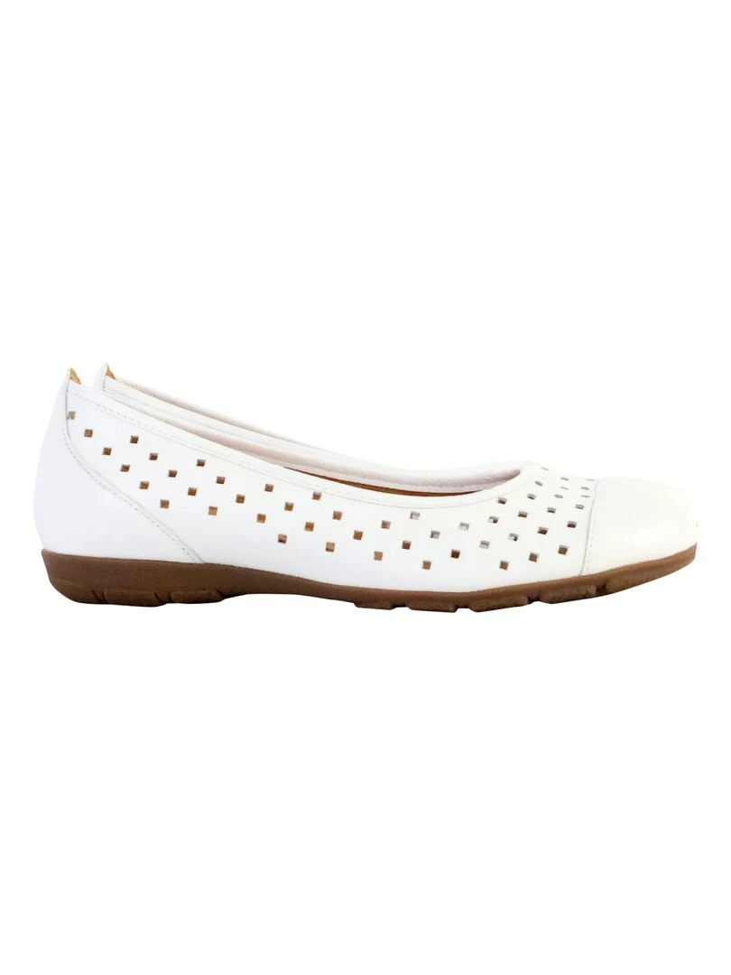 Ballerine Cuir Gabor Cervo Weiss   Blanc