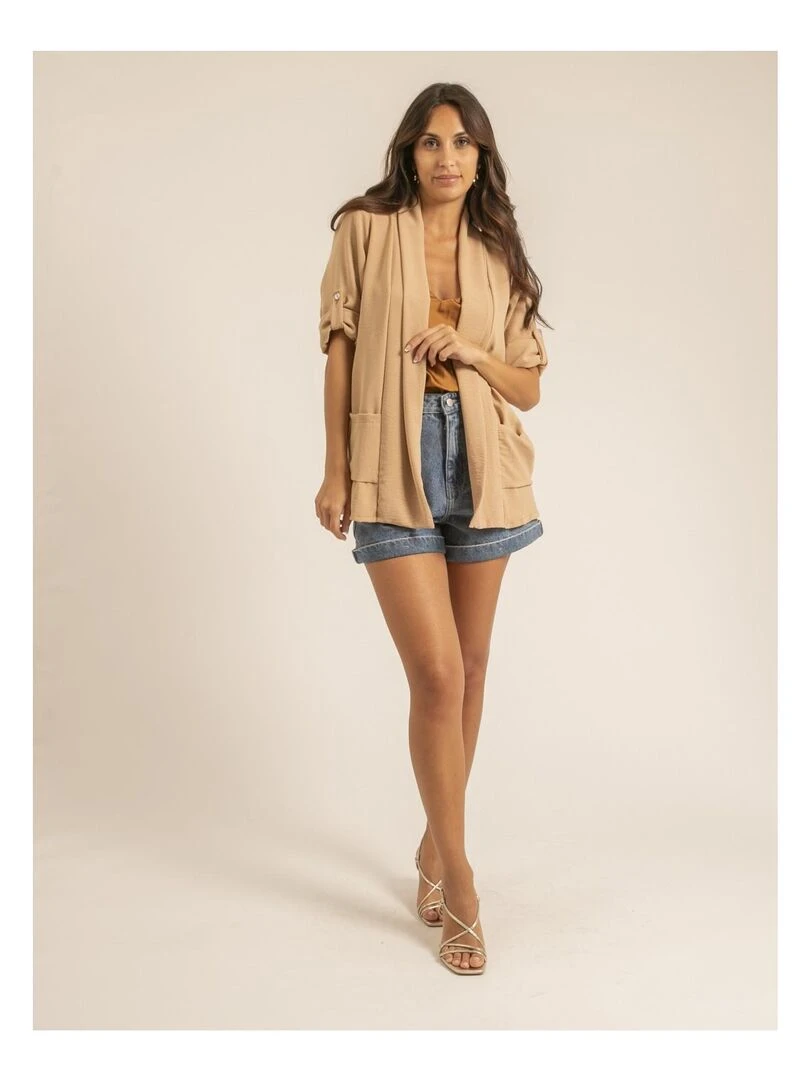 Veste col châle ULIPA   Beige
