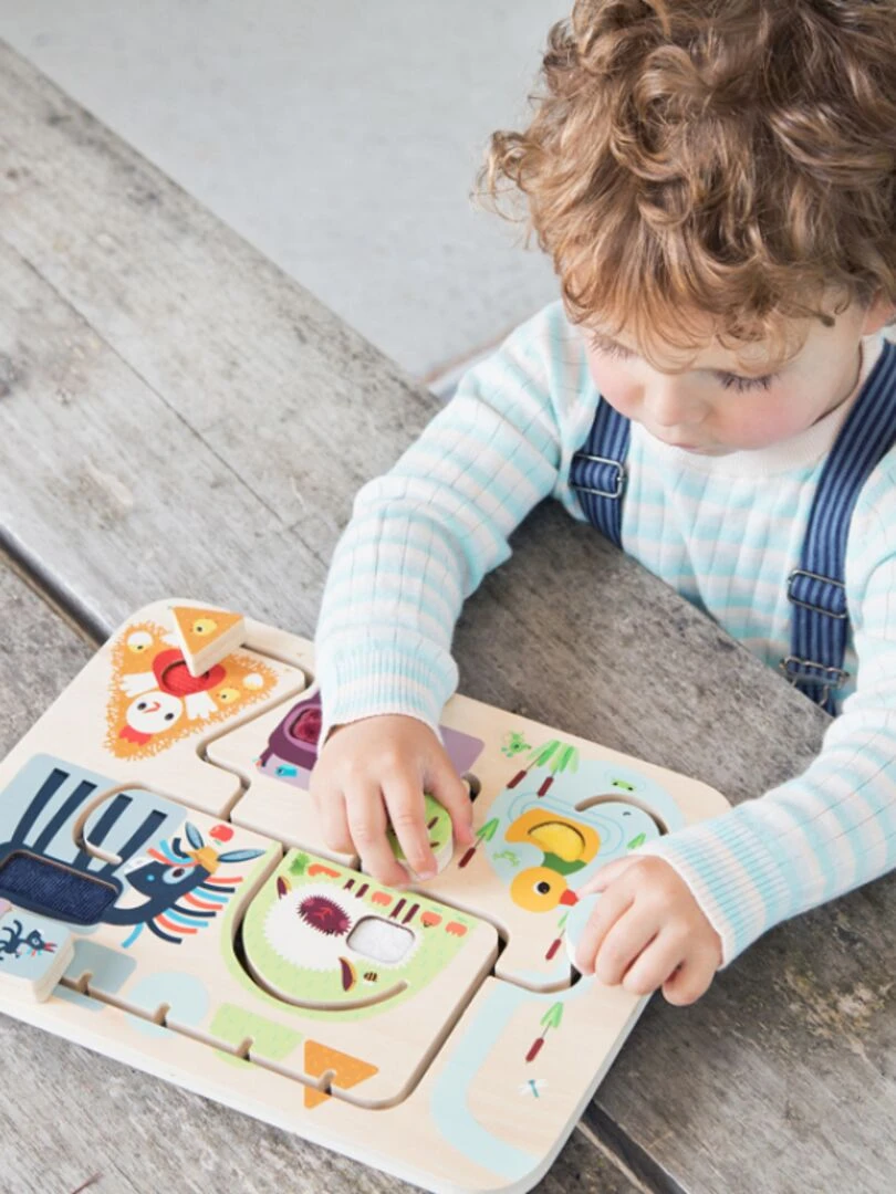 Panneau d'activités sensoriel en bois Ferme   N/A
