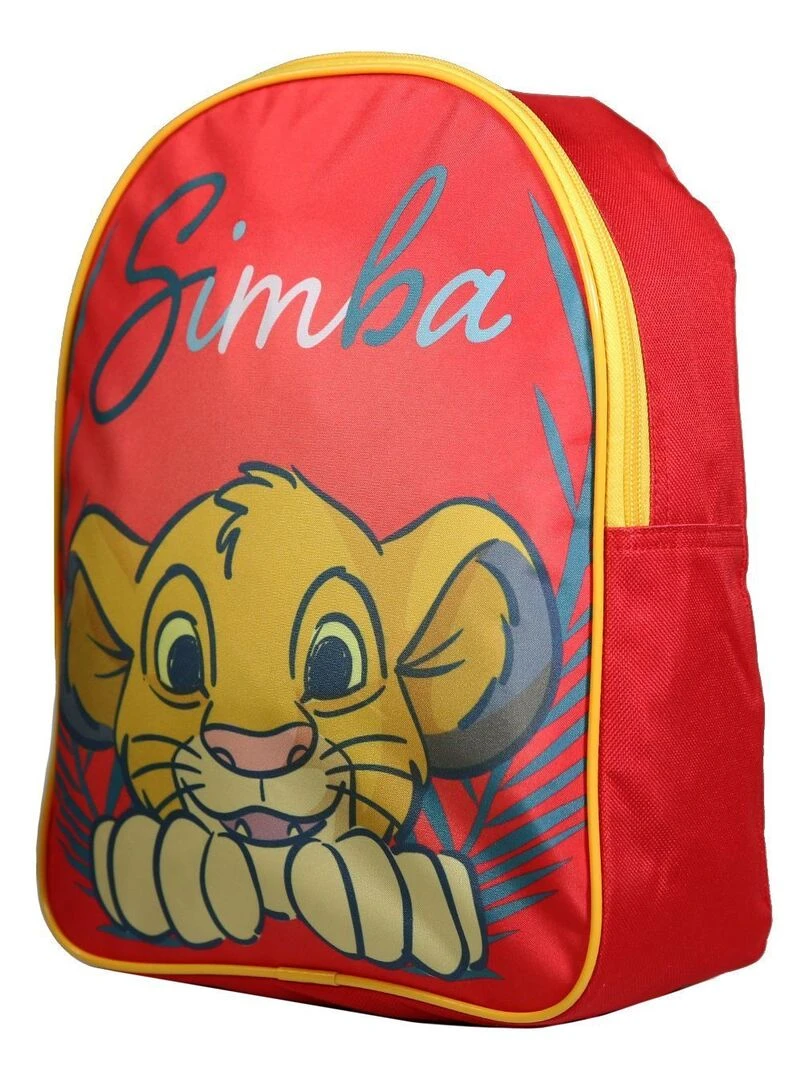 BAGTROTTER Sac à dos gouter maternelle 31 cm Disney Le Roi Lion Simba Rouge Rouge