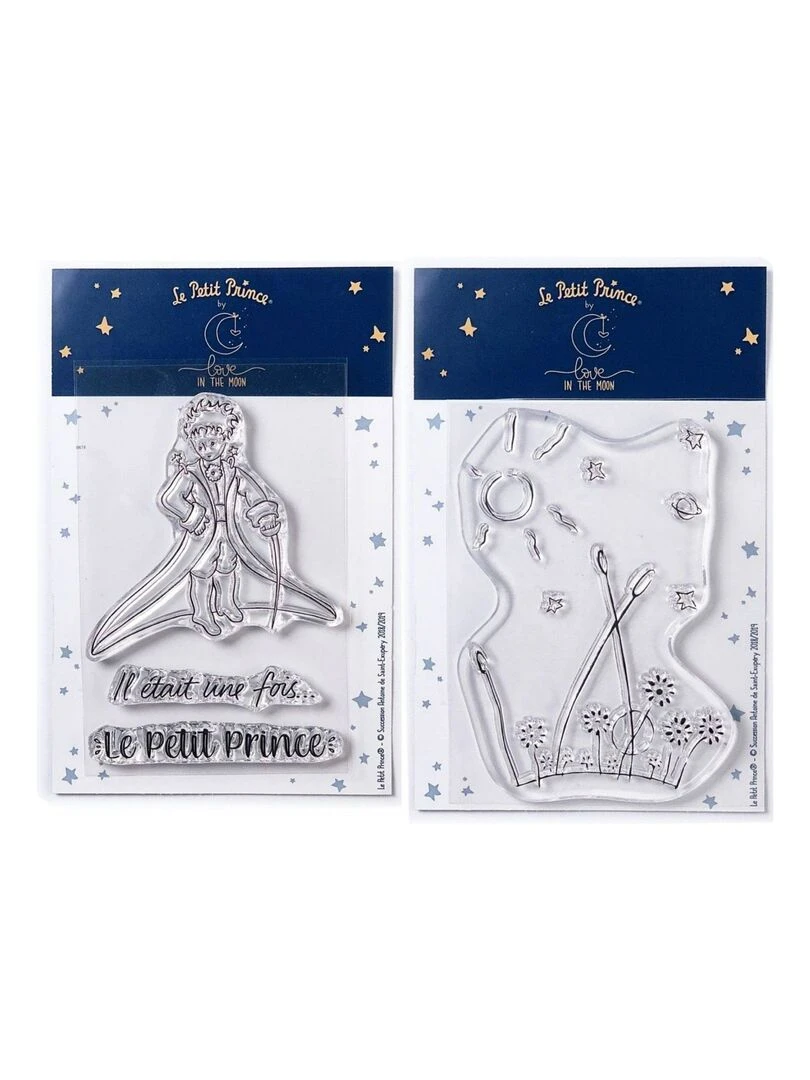 4 Tampons transparents Le Petit Prince Messages et Paysage   N/A
