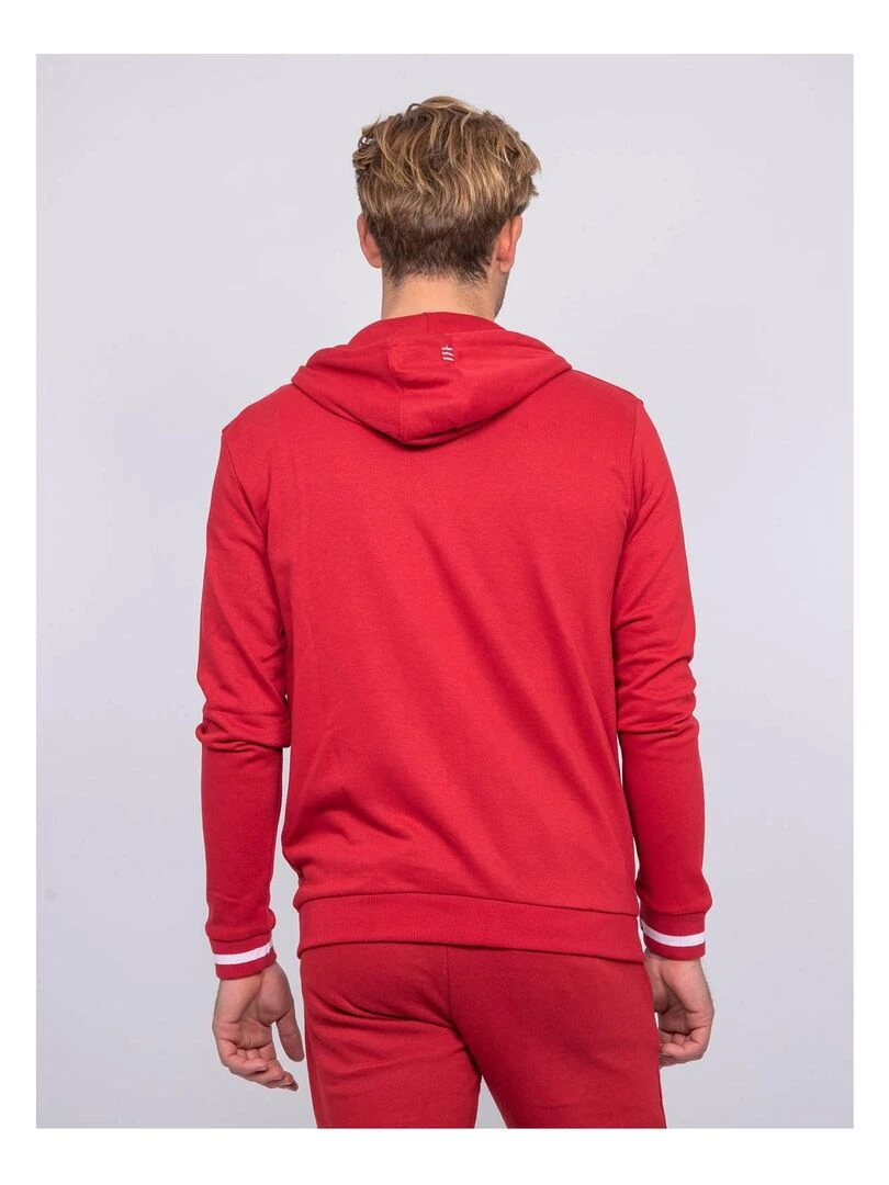 Sweat zippé capuche WALSH Rouge