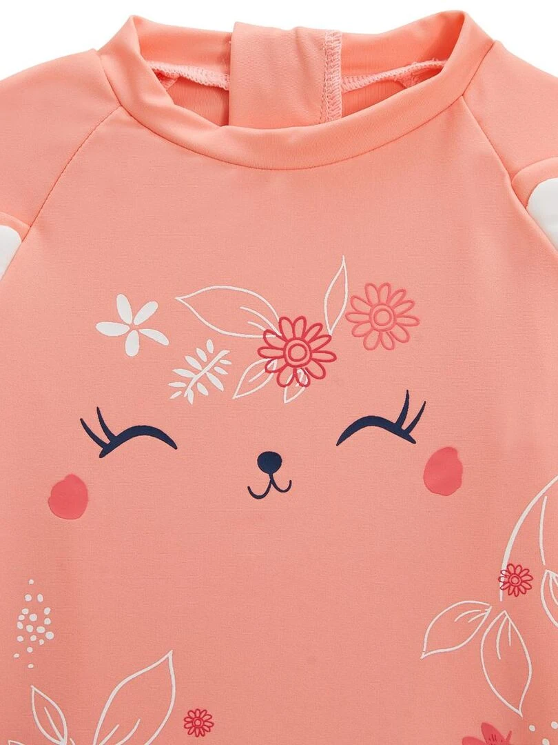 Maillot de bain bébé 2 pièces t shirt de protection UV & culotte Sumba Orange