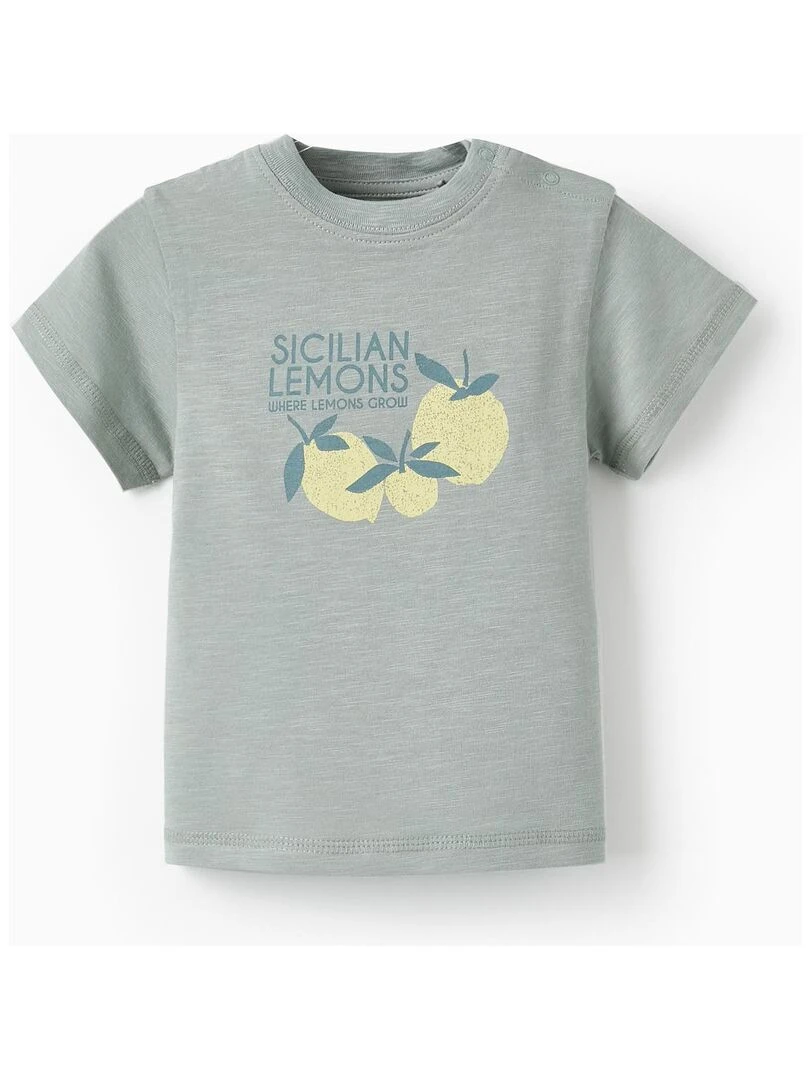 T shirt à manches courtes pour bébé garçon 'Sicilian Lemons' manches courtes SICILIAN DAYS Vert clair