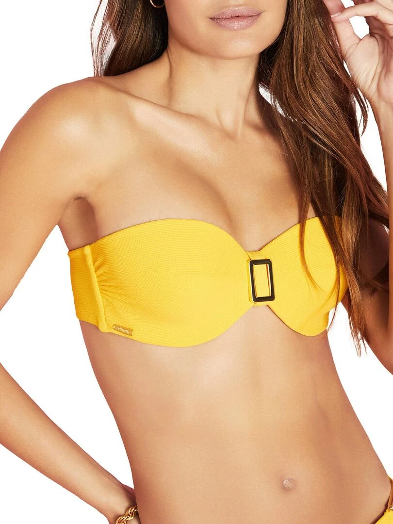 Haut maillot de bain bandeau Miami   Jaune