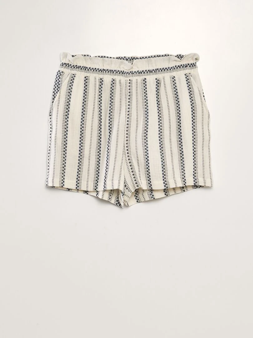 Short gaufré motif jacquard 'JDY' Beige