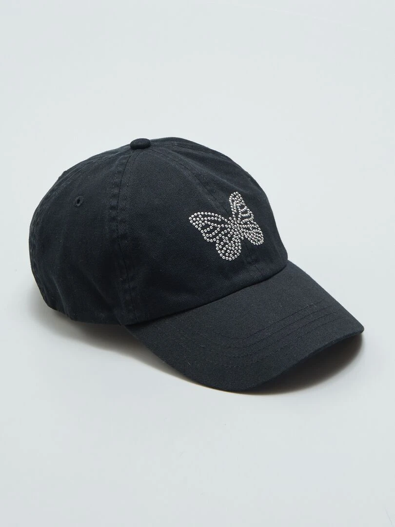 Casquette en toile Noir