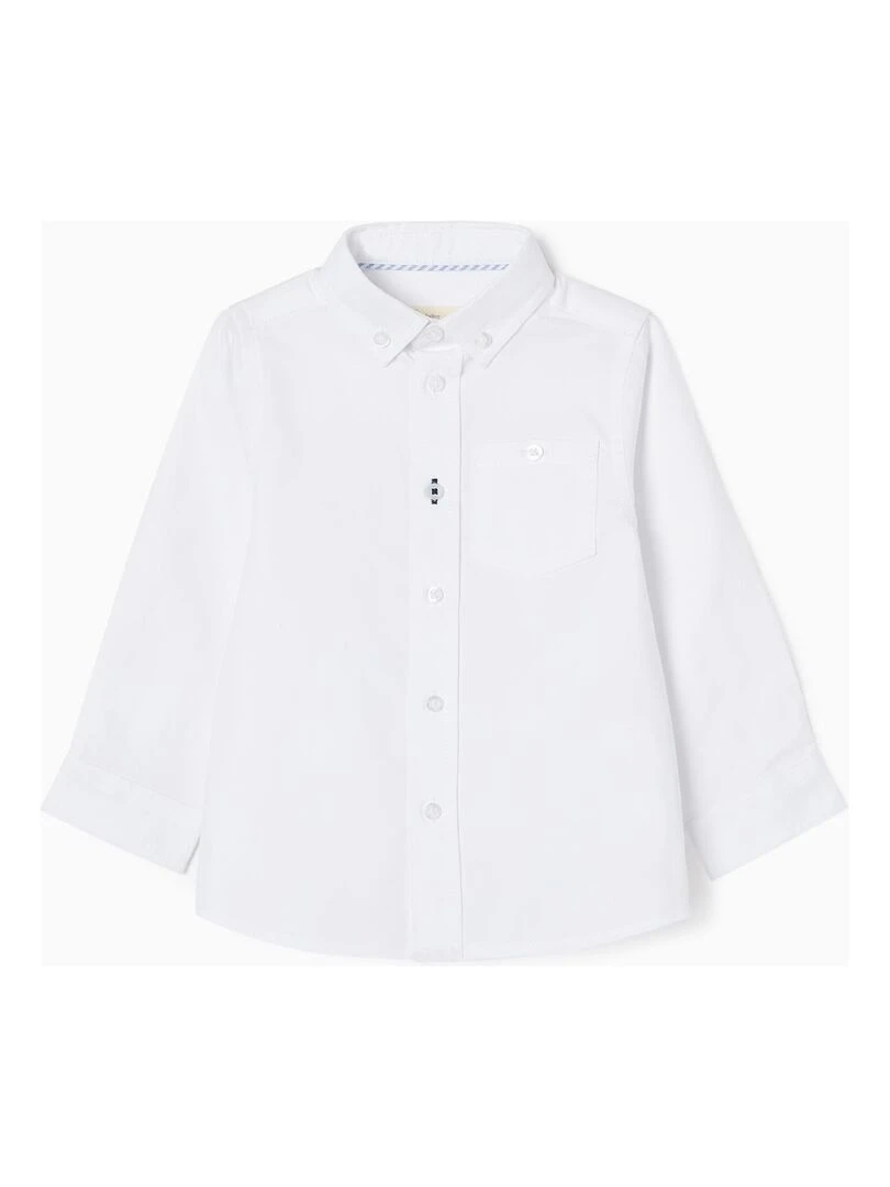 Chemise à Manches Longues en Coton Bébé Garçon manches longues ALPINE LUXURY Blanc