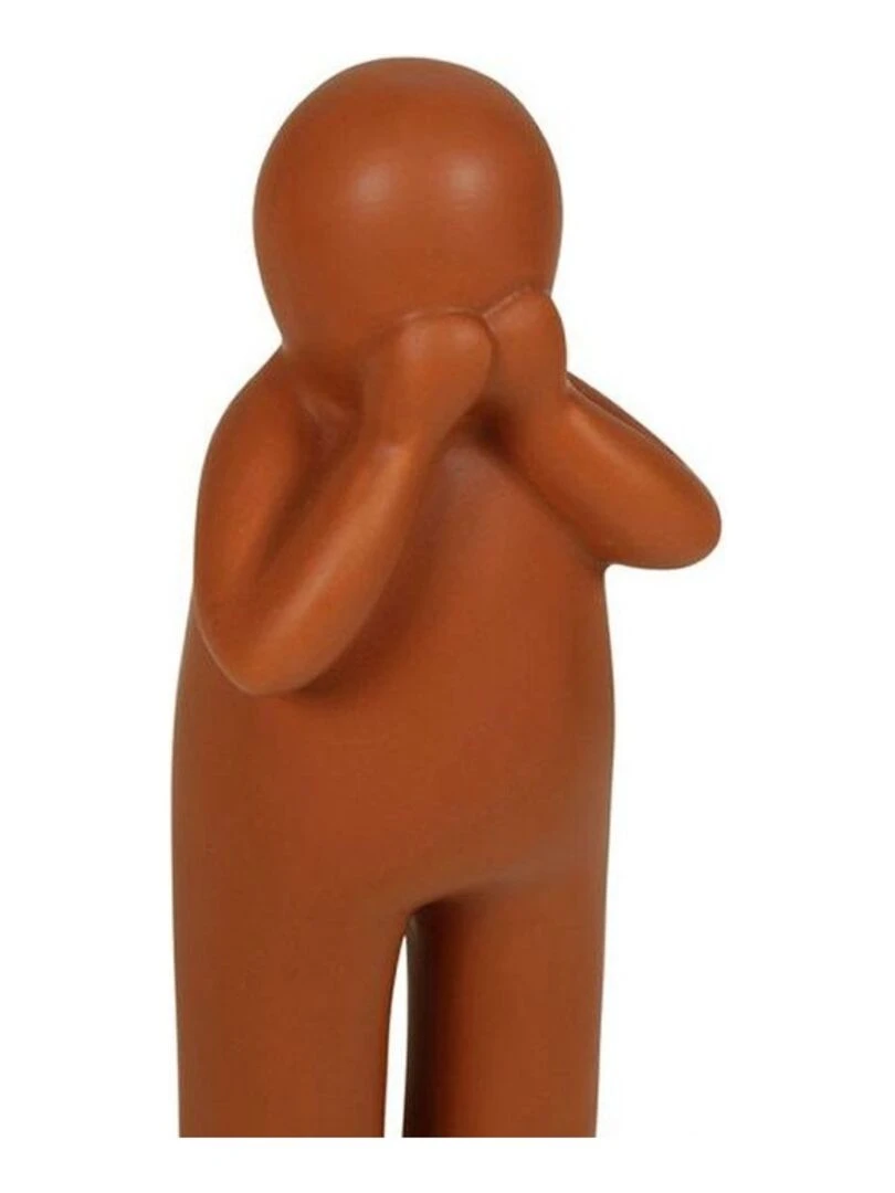 Lot de 3 statuettes céramique bonhommes 16 cm Noir