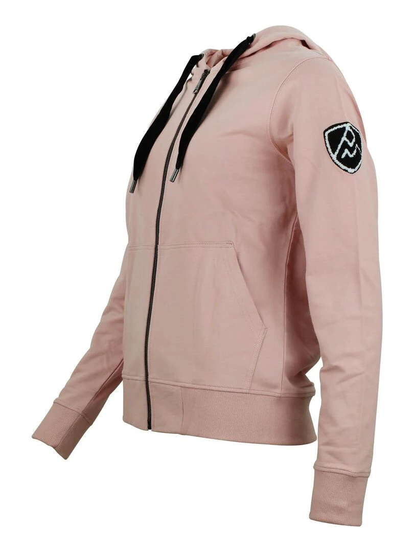Sweat zippé à capuche femme ACLARA   Rose