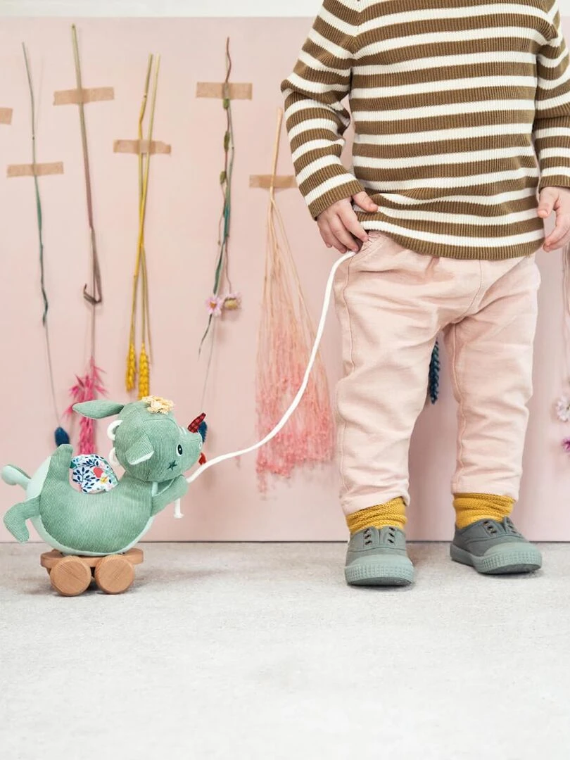 Jouet à tirer JOE Lilliputiens   Vert d'eau