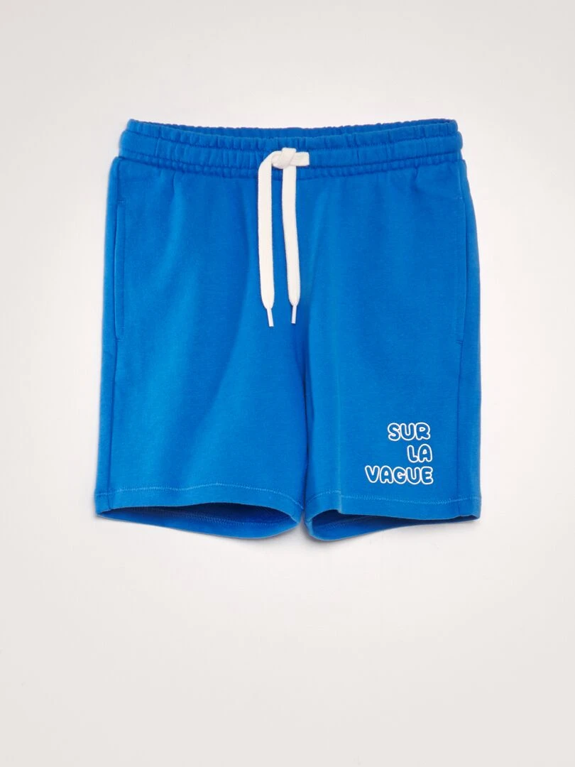 Bermuda en french terry style surf Bleu