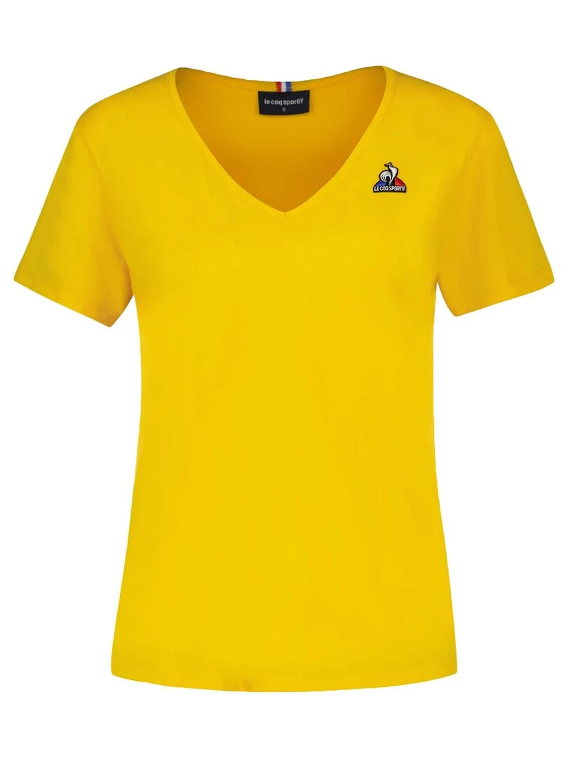 T shirt Le Coq Sportif Essentiels Tee Col V   Jaune