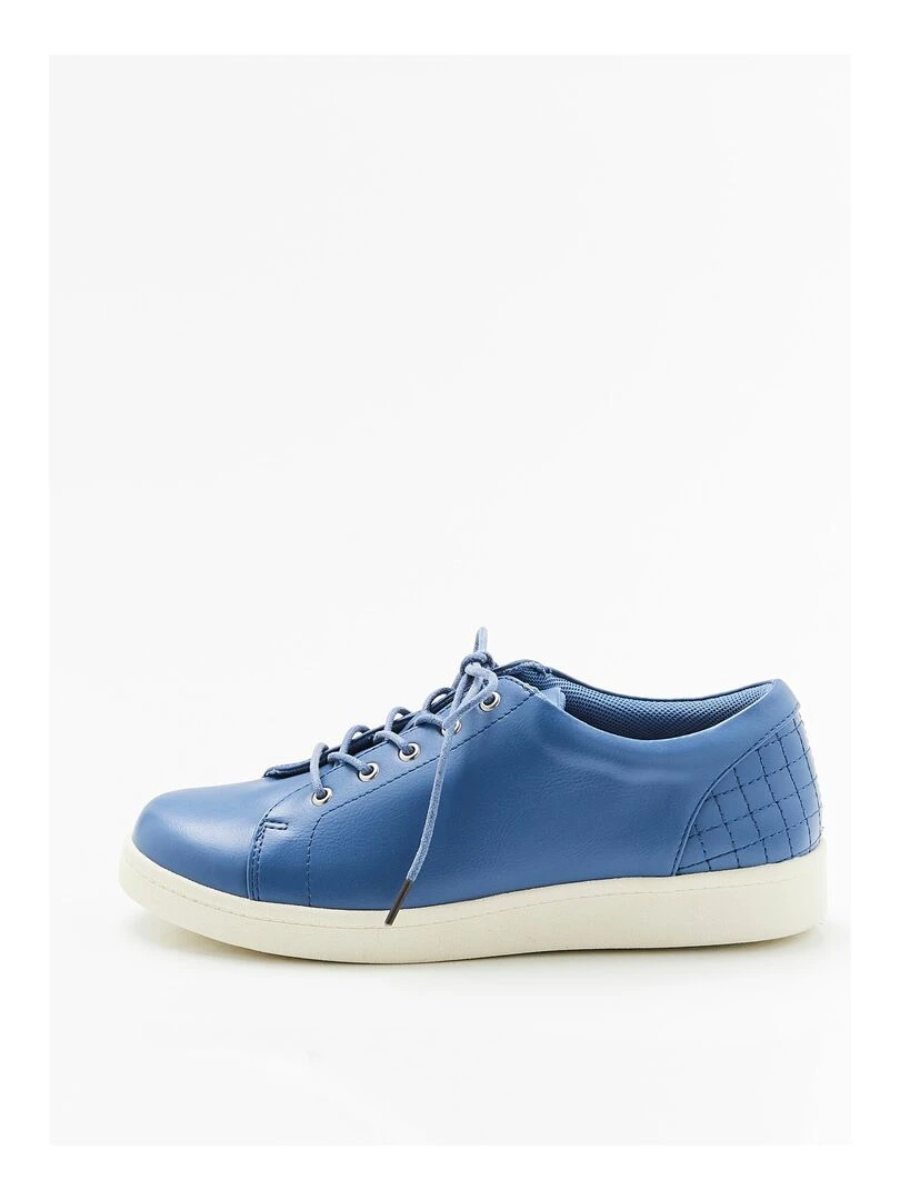 Tennis à lacets détail matelassé Damart Bleu