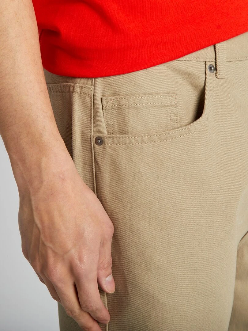 Bermuda en jean à 5 poches   Beige