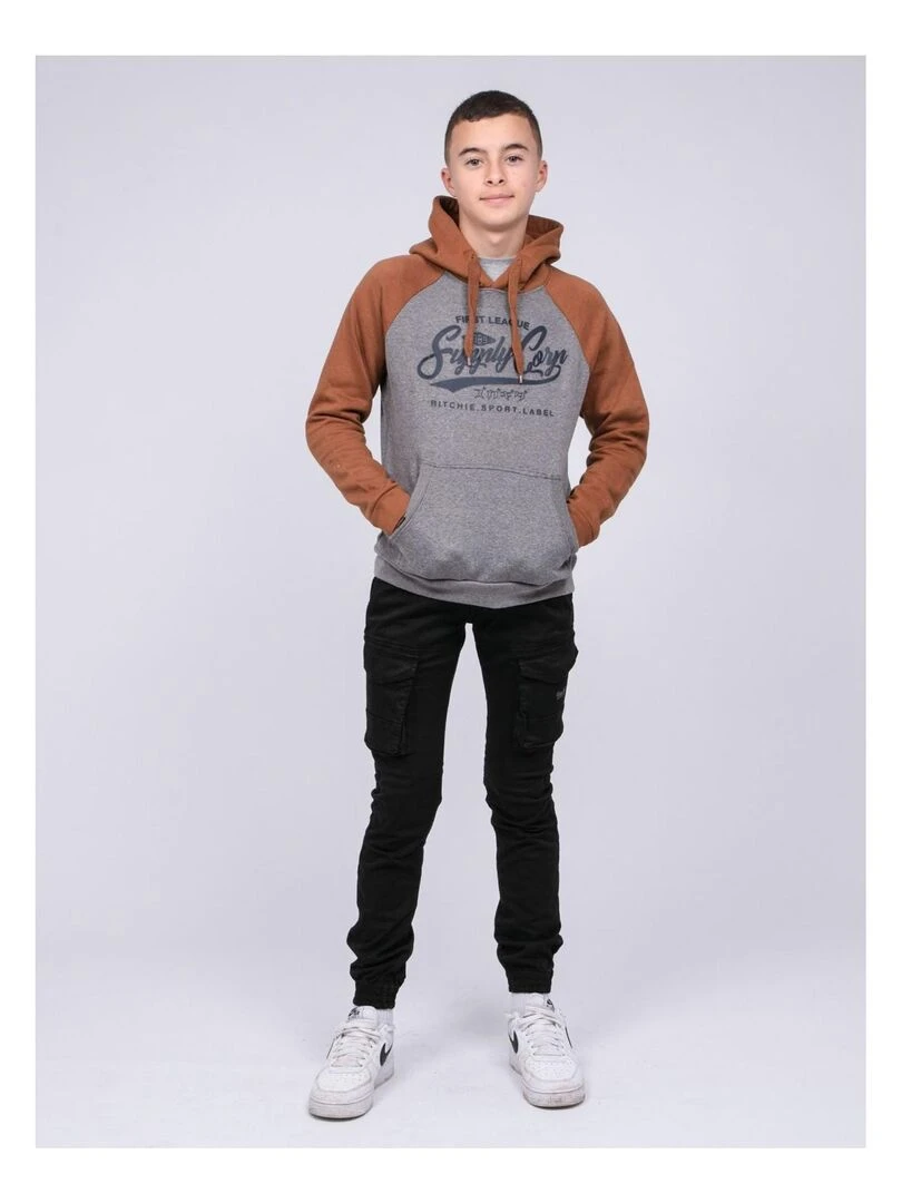 Sweat capuche WANDERLUST J   Marron