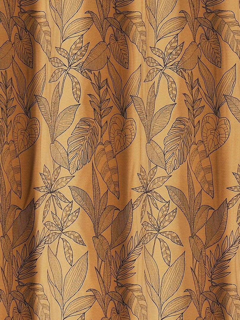 Rideau aux feuilles stylisées   Cuivre