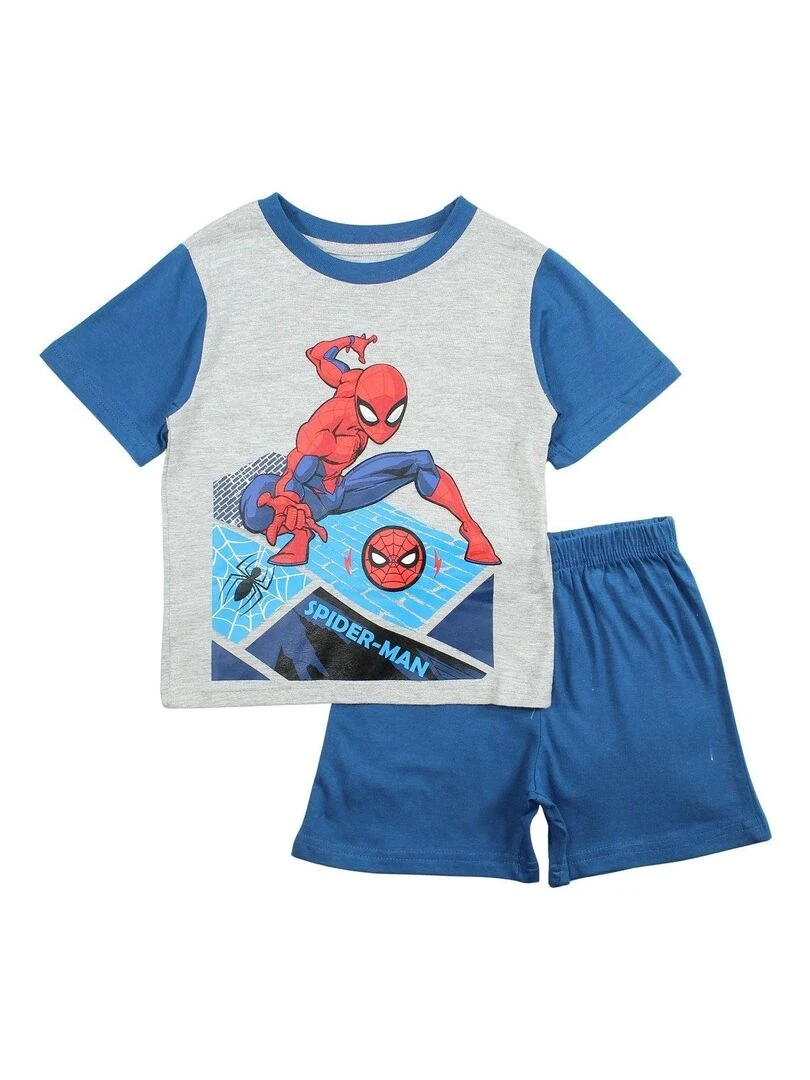 Avengers   Ensemble T shirt short garçon Imprimé Avengers   Bleu