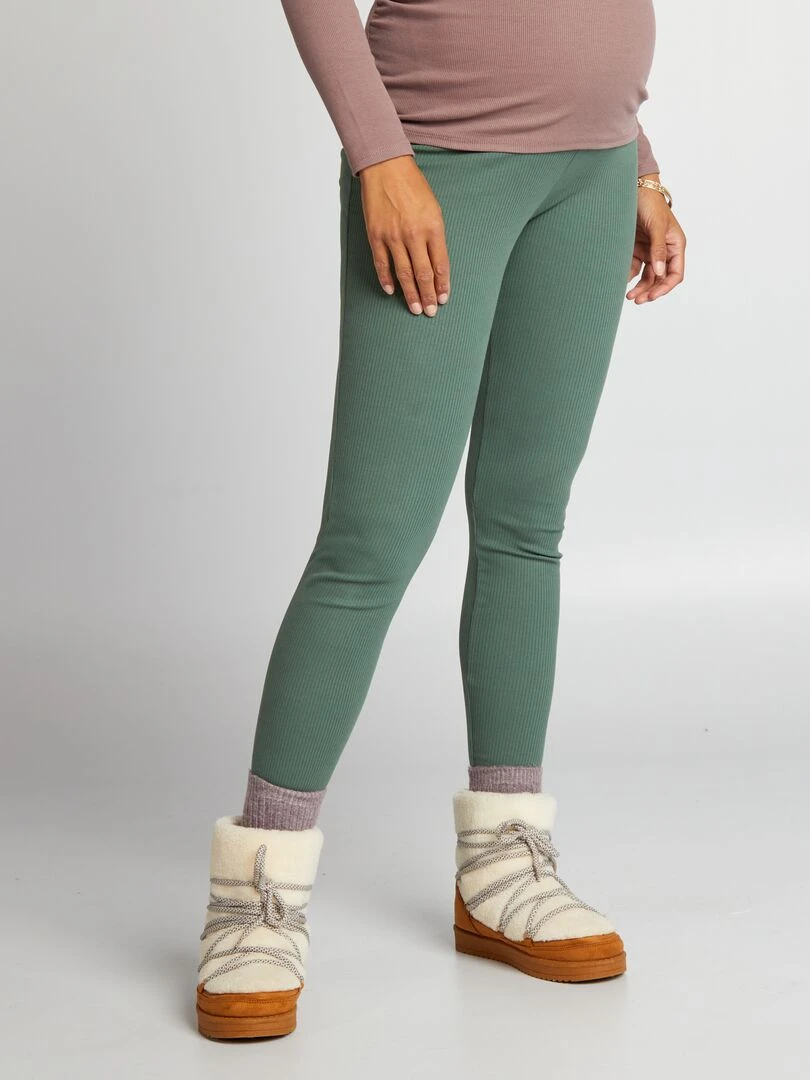 Legging maternité   vert grisé