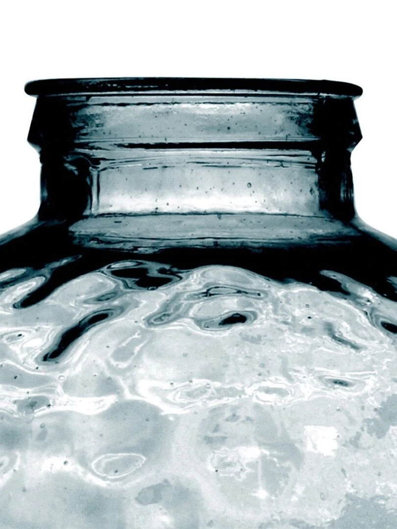 Vase Louise verre recyclé bleu 9L D25 H30 Bleu