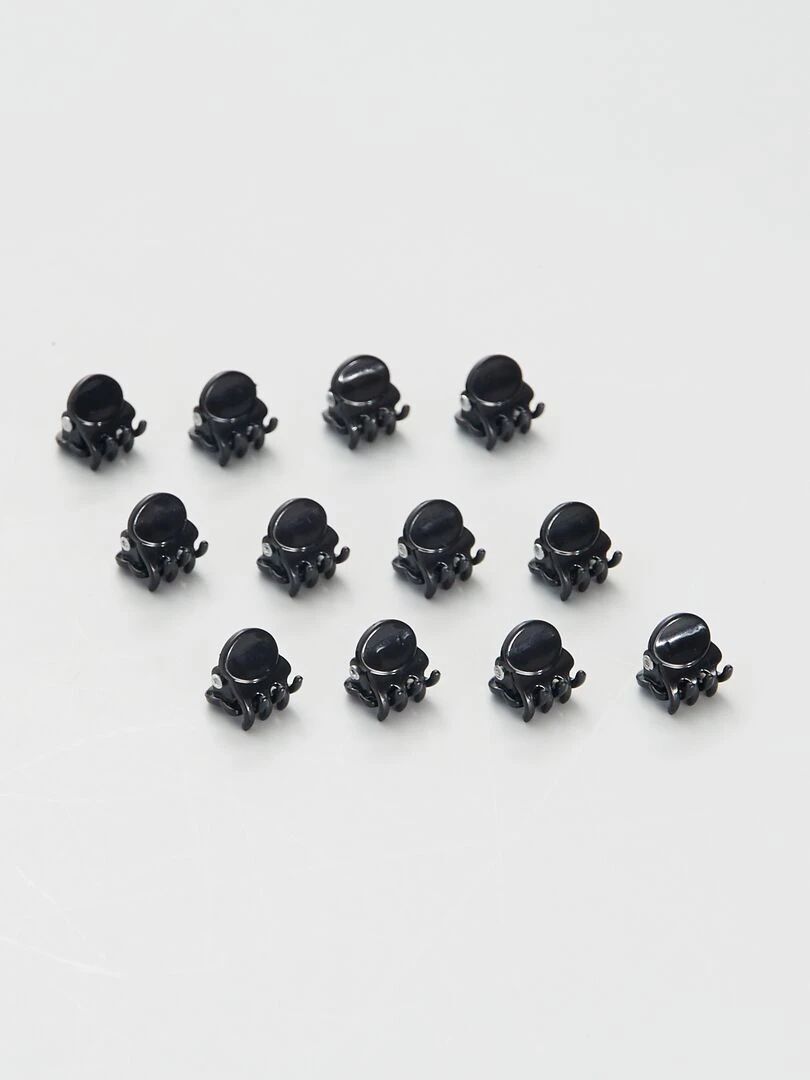Lot de 12 pinces chauves souris noir