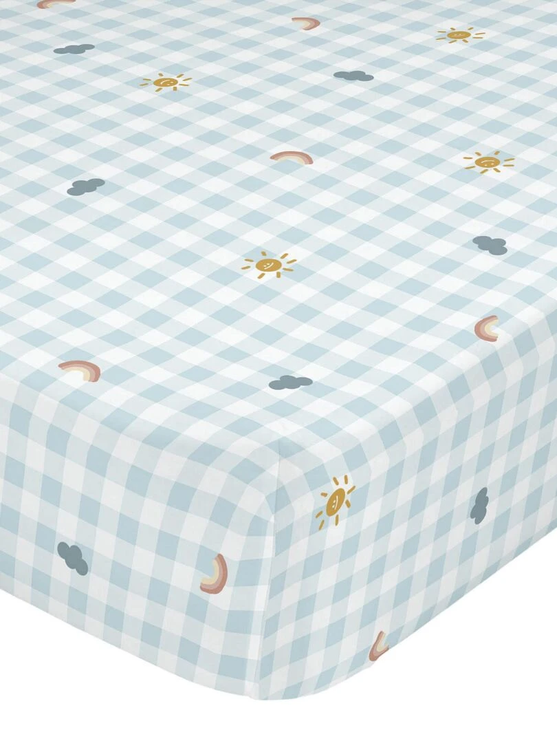 Drap housse Weather "Happyfriday" Blanc