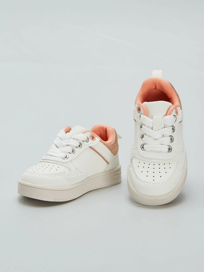 Baskets basses contrastantes   Blanc