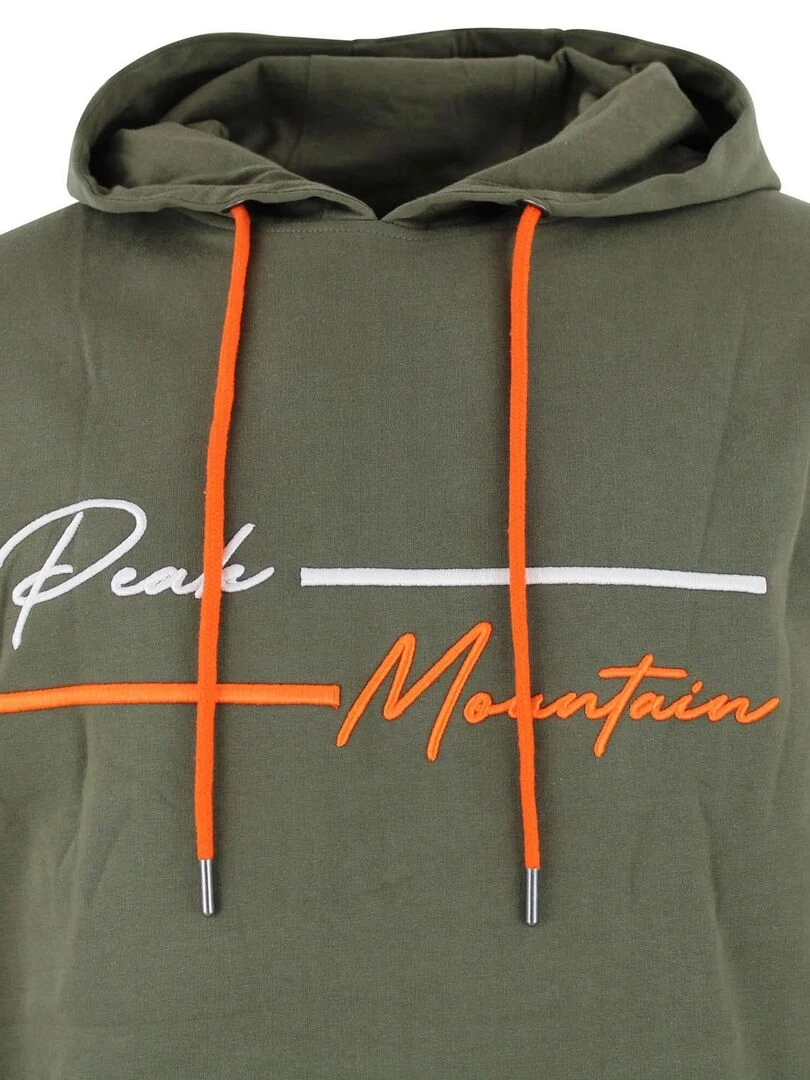 Sweat à capuche homme CODEK   PEAK MOUNTAIN   Kaki