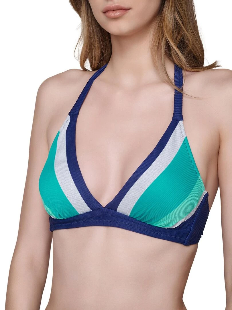 Ensemble deux pièces bikini triangle Horizon   Bleu