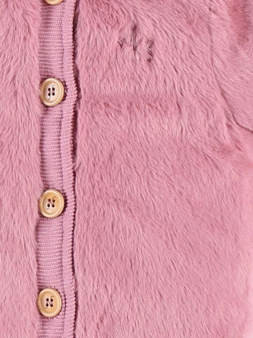 Veste à capuche en groloudoux    Noukie's   Rose