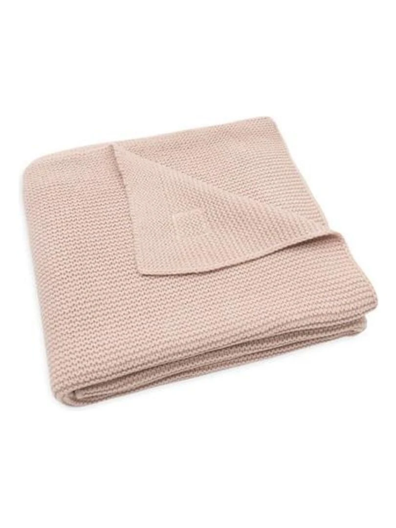 Couverture Berceau 75x100cm Basic knit Rose Sauvage Jollein Rose