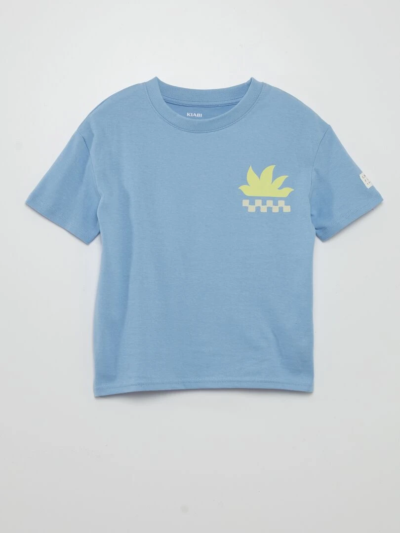 T shirt loose imprimé   Grafik Edition   Bleu clair