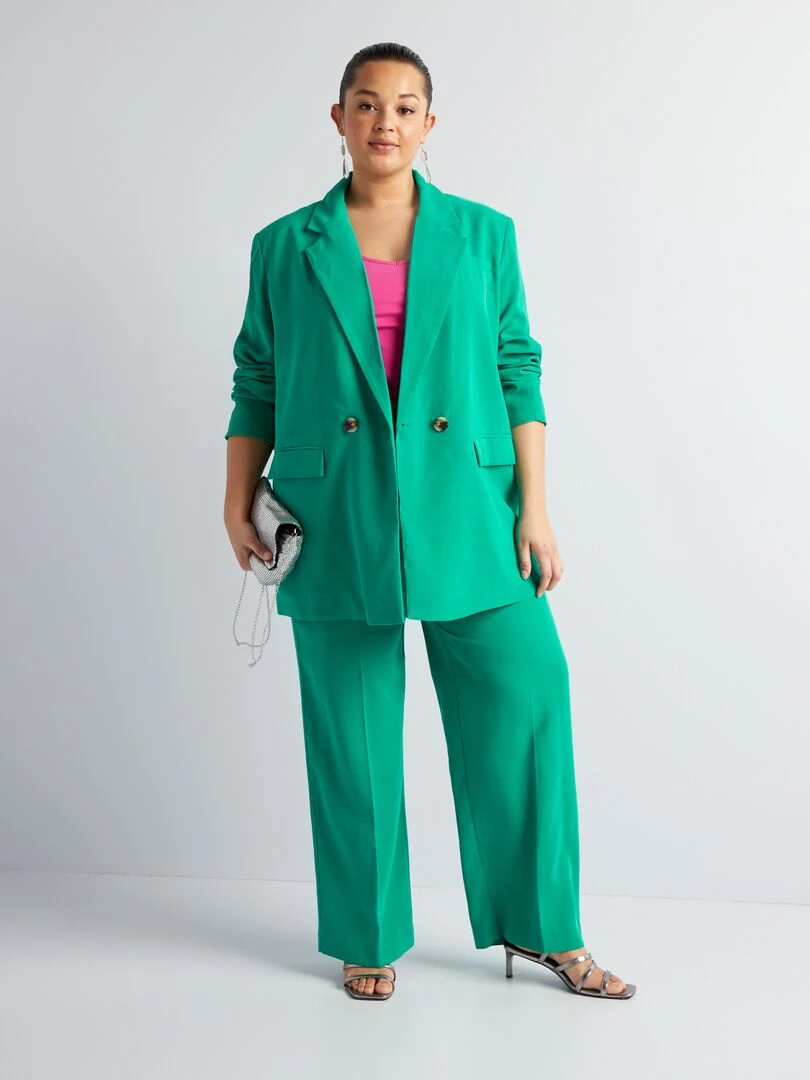 Veste tailleur en twill Vert