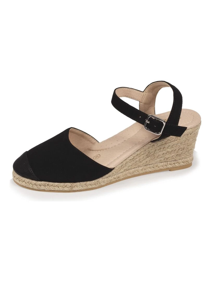 Espadrilles fermées Femme talon Noir Noir