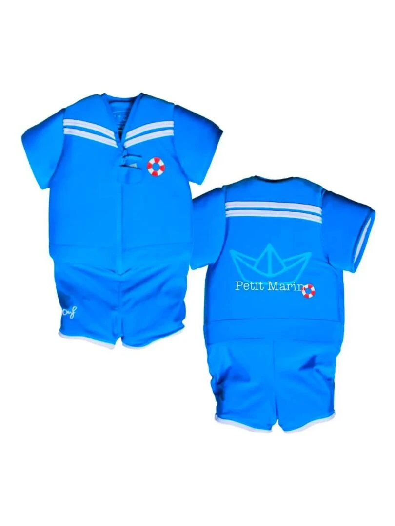 Maillot de Bain Petit Marin avec Flotteurs Accessoire de Natation Garçon Bleu