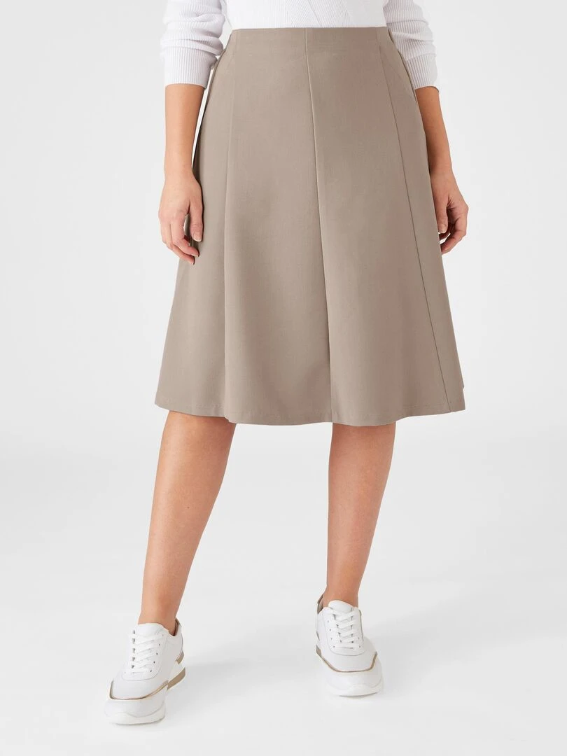 Jupe confort évasée Damart Taupe