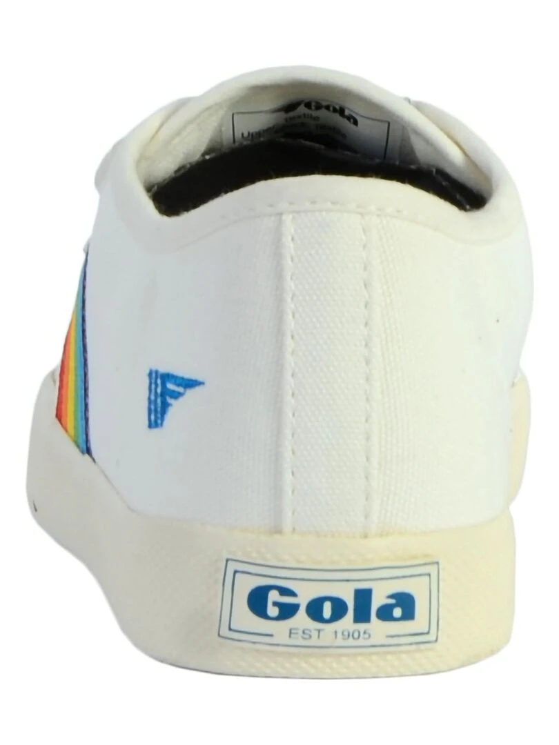 Basket Gola Enfant Coaster Rainbow Velcro   Blanc