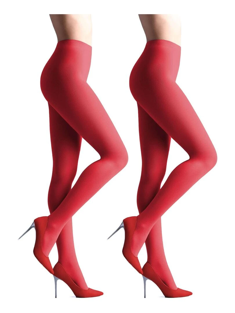 Giulia Samba 40den (Multipack) Opaque Collant Rouge M Rouge