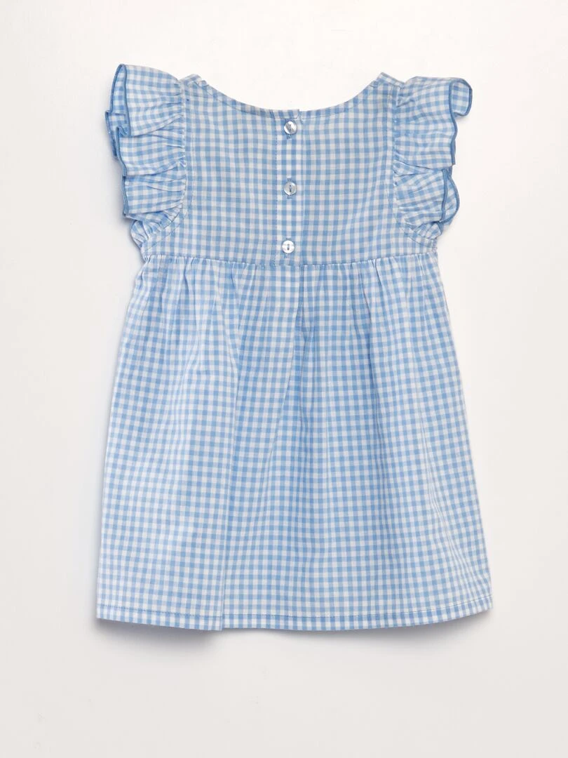 Robe imprimé vichy Bleu