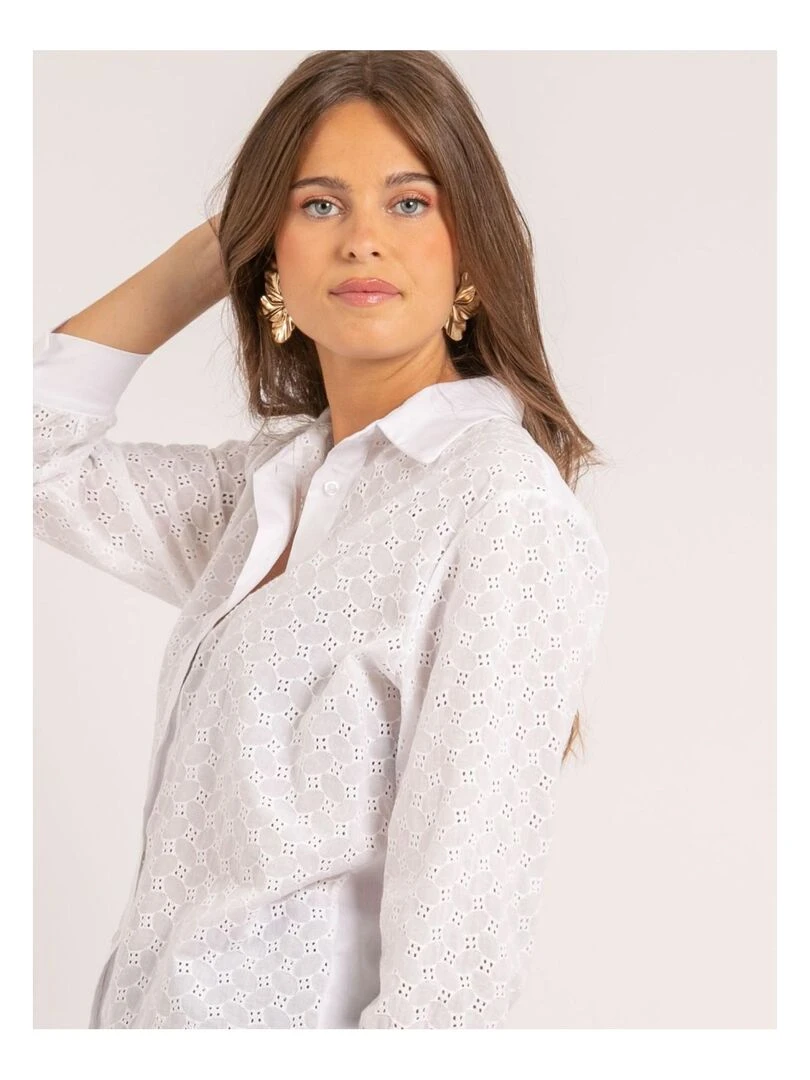 Chemise broderies anglaises ORIETTI   Blanc