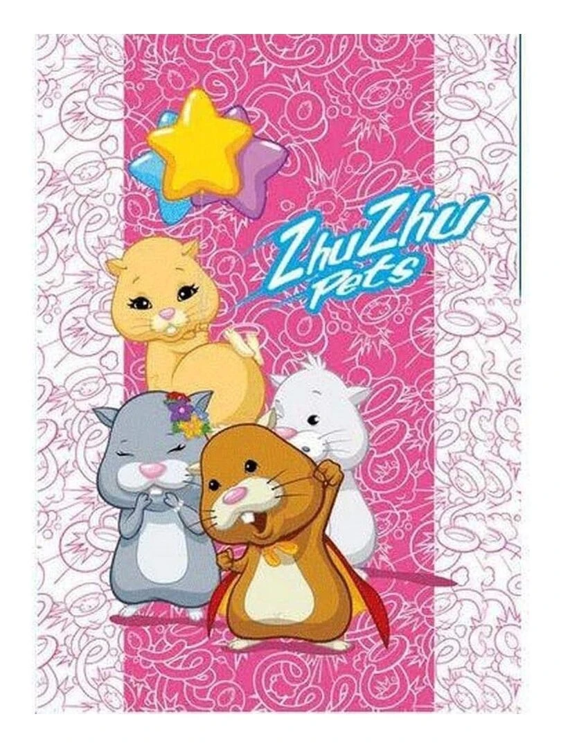 Plaid 130 x 160 cm Zhu Zhu pets Rose