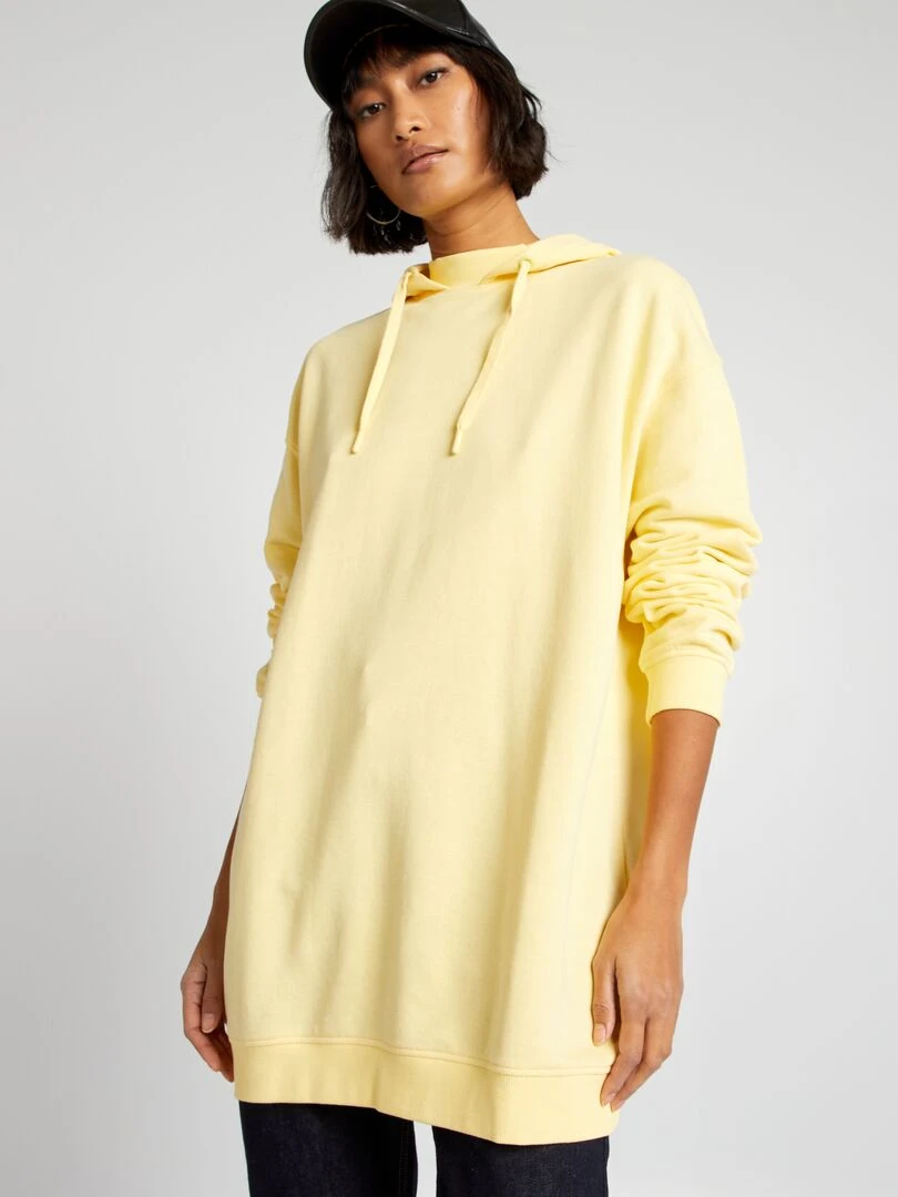 Sweat léger à capuche   Jaune