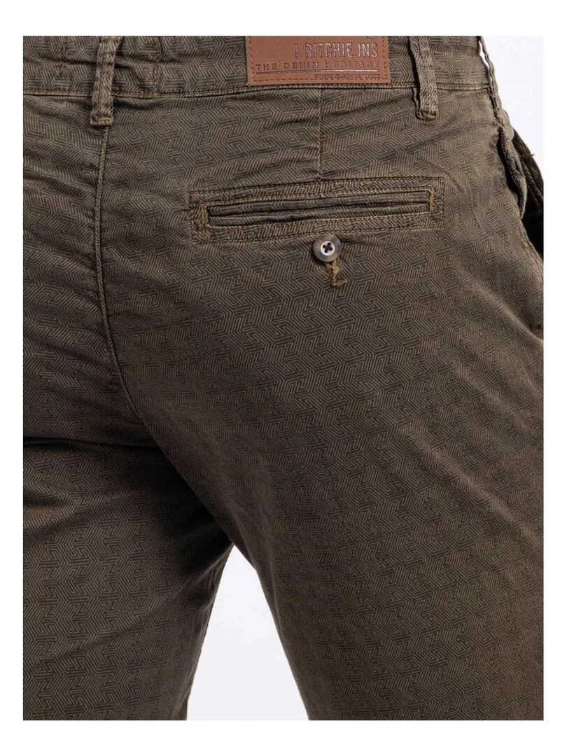 Bermuda chino motifs BOLSOU   Kaki