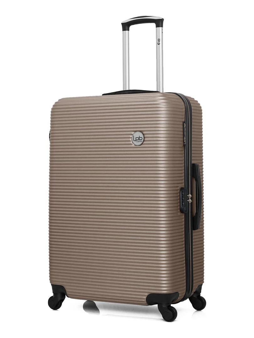 LPB LUGGAGE VALISE GRAND FORMAT ABS MUNICH 4 ROUES 75 CM Beige