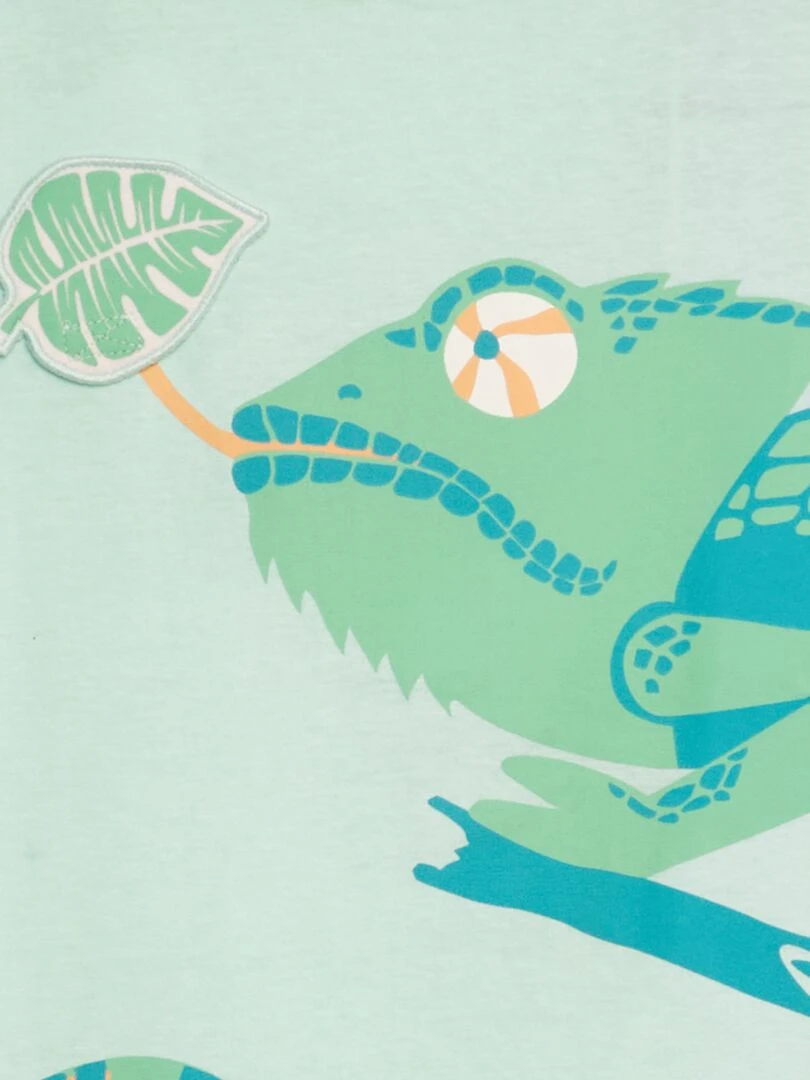 T shirt à imprimé animé Vert